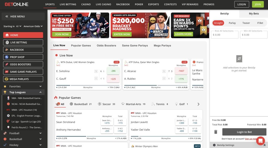 BetOnline Parlay Betting Site