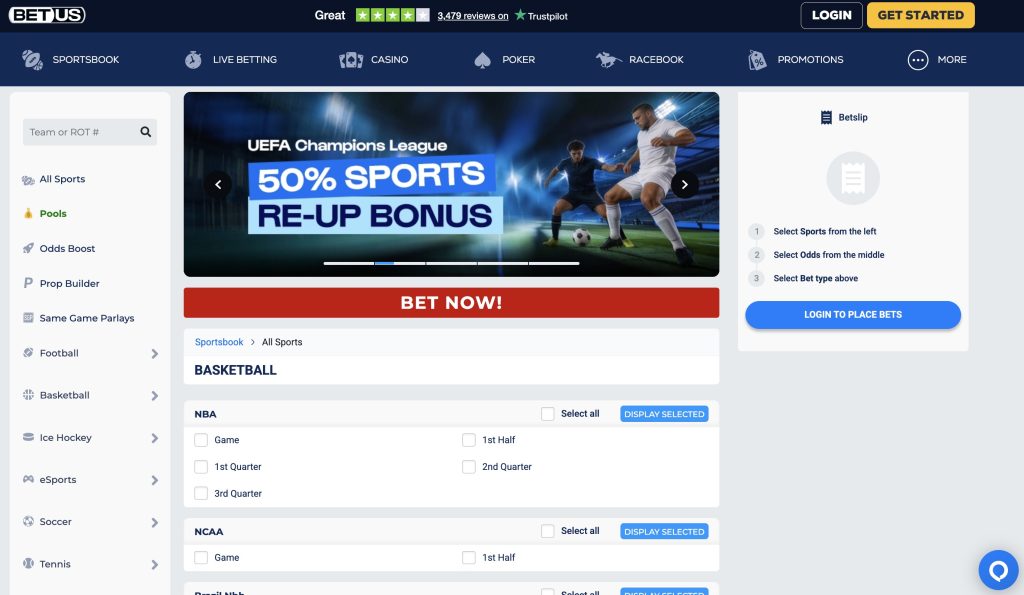 BetUS Parlay Betting Site